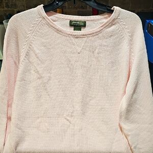 Eddie Bauer Pink Crew Neck Sweater SIZE XL